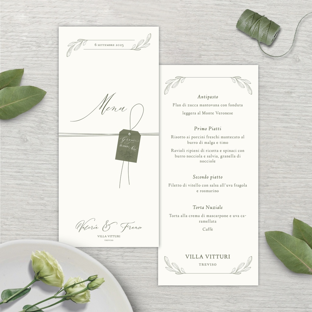 Menu - Peony Collection