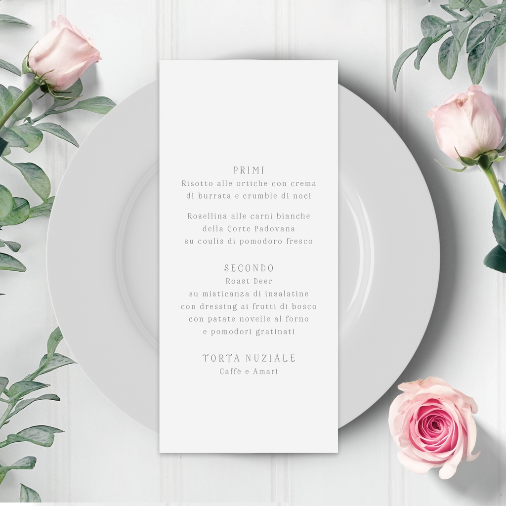 Menu Giardino Segreto - retro