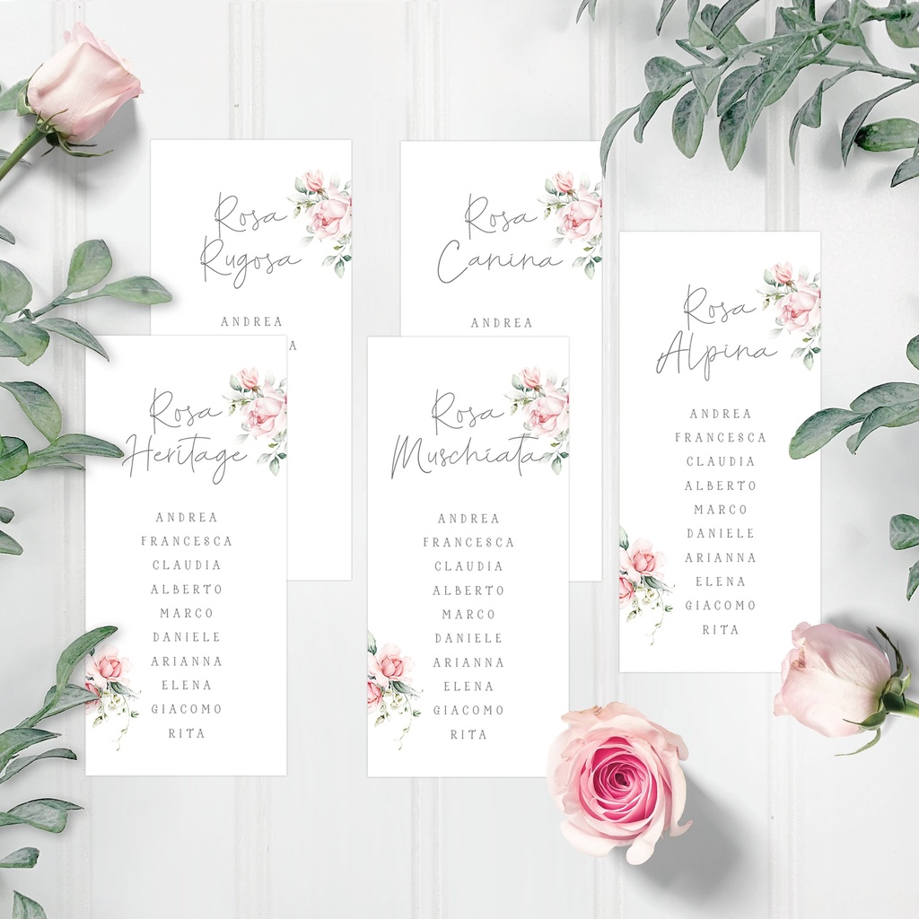 Tableau Marriage Escort Card - Giardino Segreto Collection