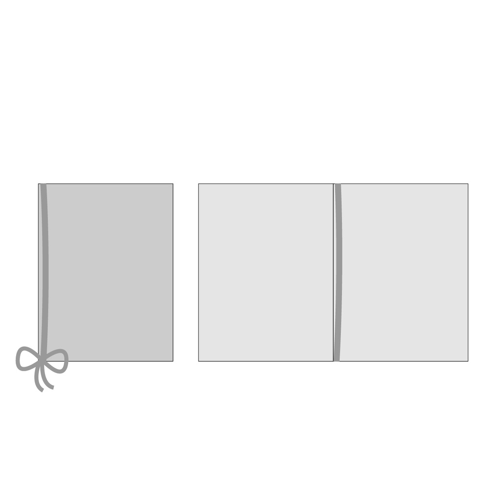 Cover Promesse - personalizzato (Carta a mano, con quartino interno, con nastro in raso)