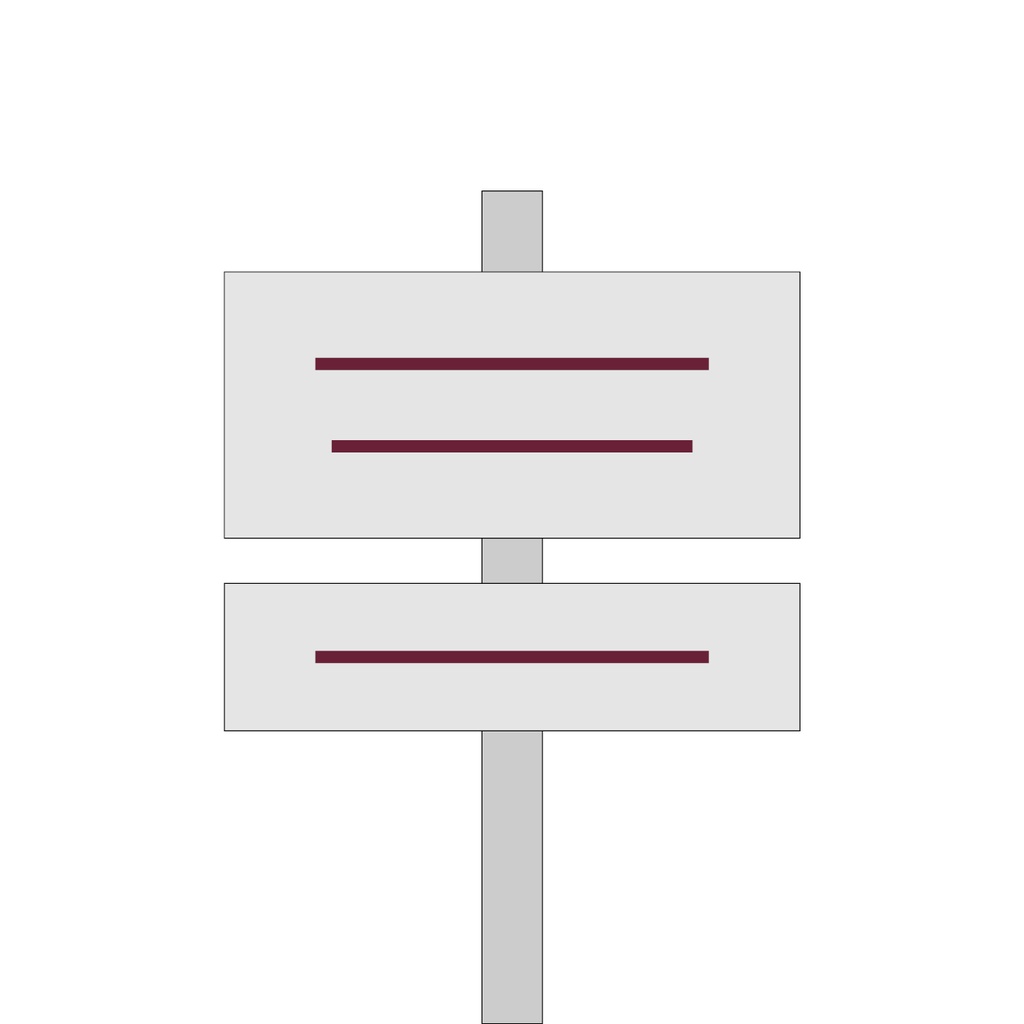 Cartello Indicazioni - grafica fornita