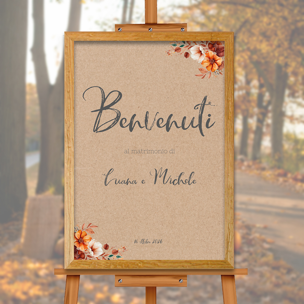 Cartello di Benvenuto - Vibrant Rustic Collection