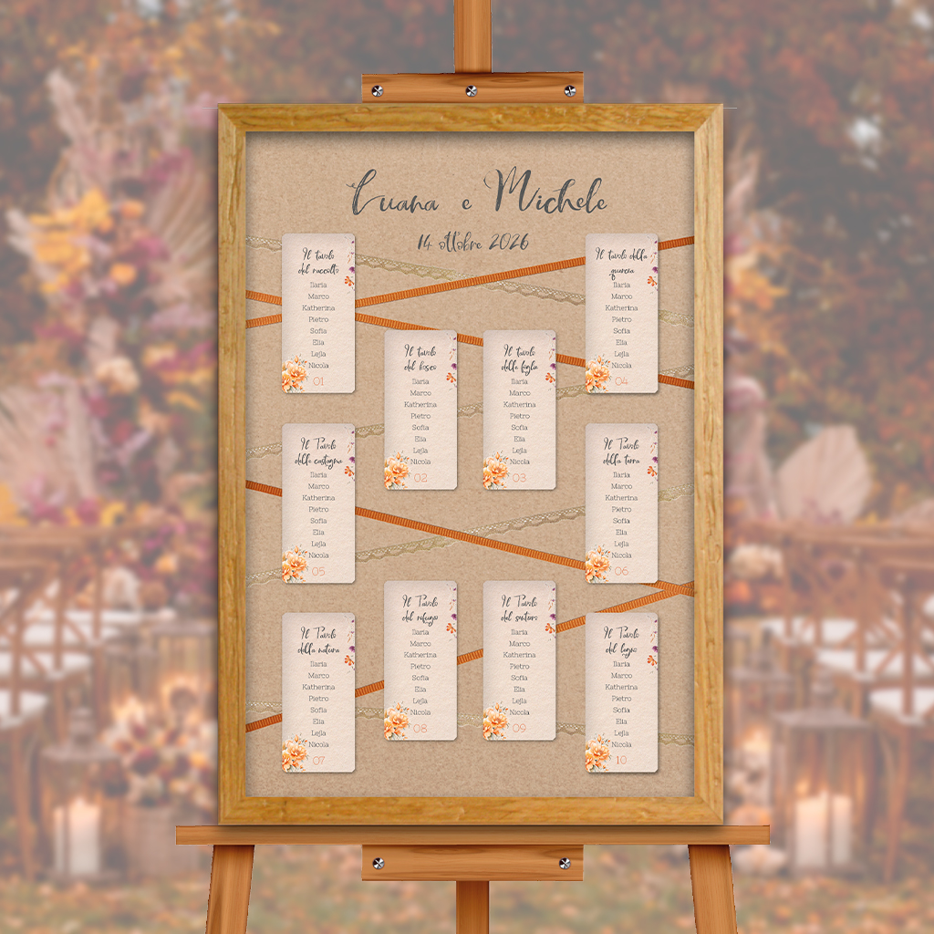 Tableau Marriage Pannello con cornice - Vibrant Rustic Collection