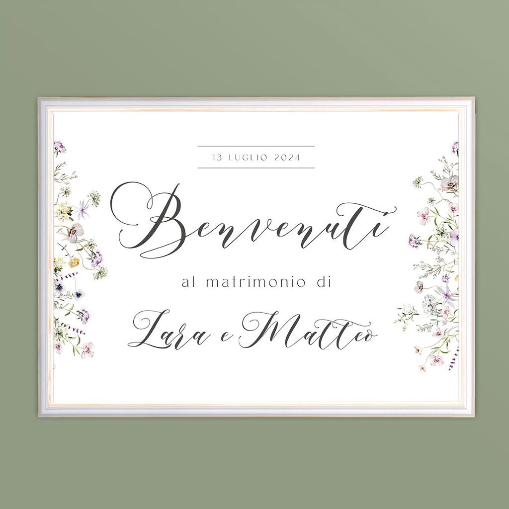 Cartello di Benvenuto - Note di Malva Collection