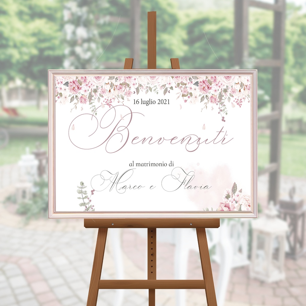 Cartello di Benvenuto - Only Roses Collection (5,5x5,5)