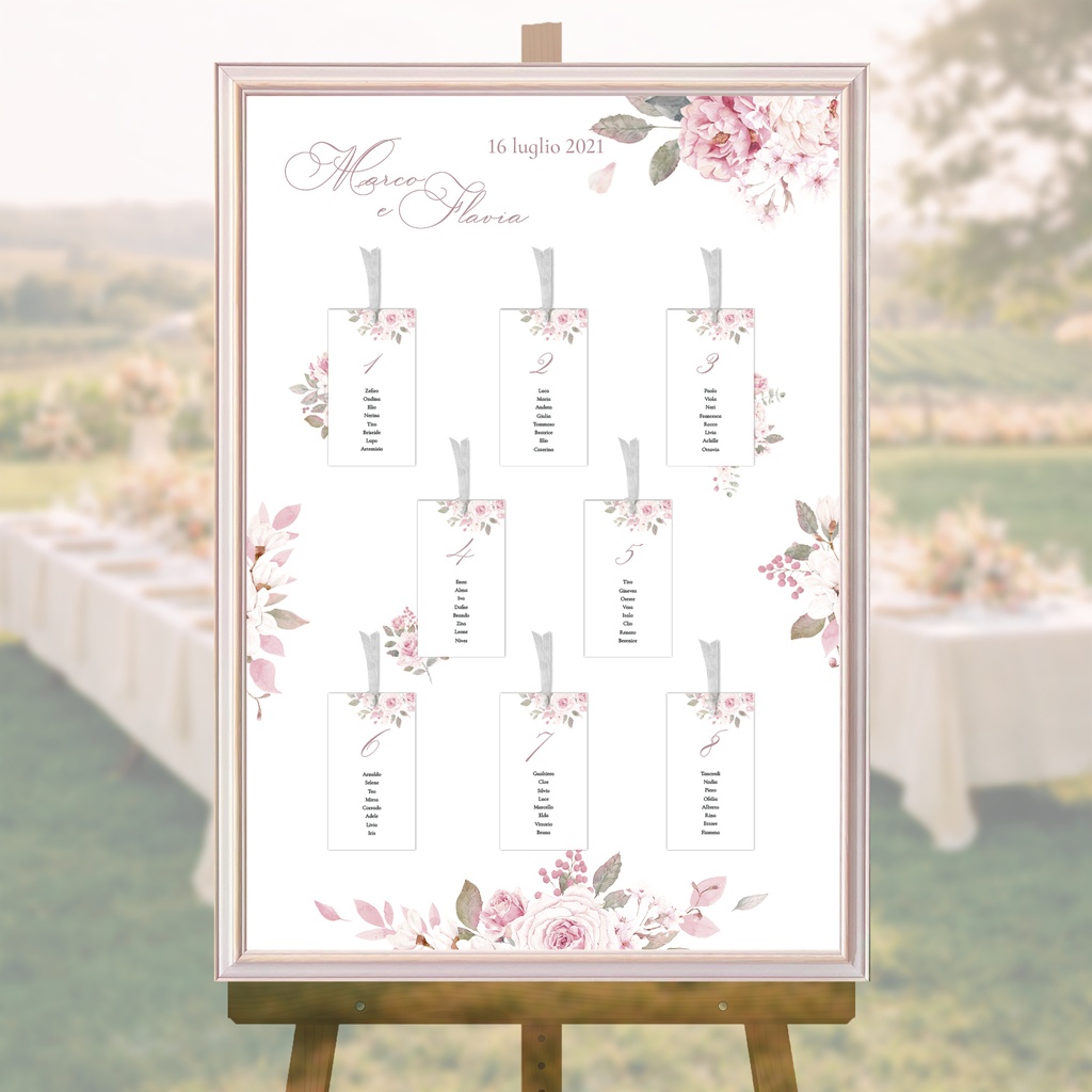 Tableau Marriage Pannello con cornice - Only Roses Collection