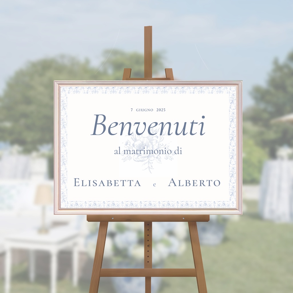 Cartello di Benvenuto - Toile de Jouy Collection