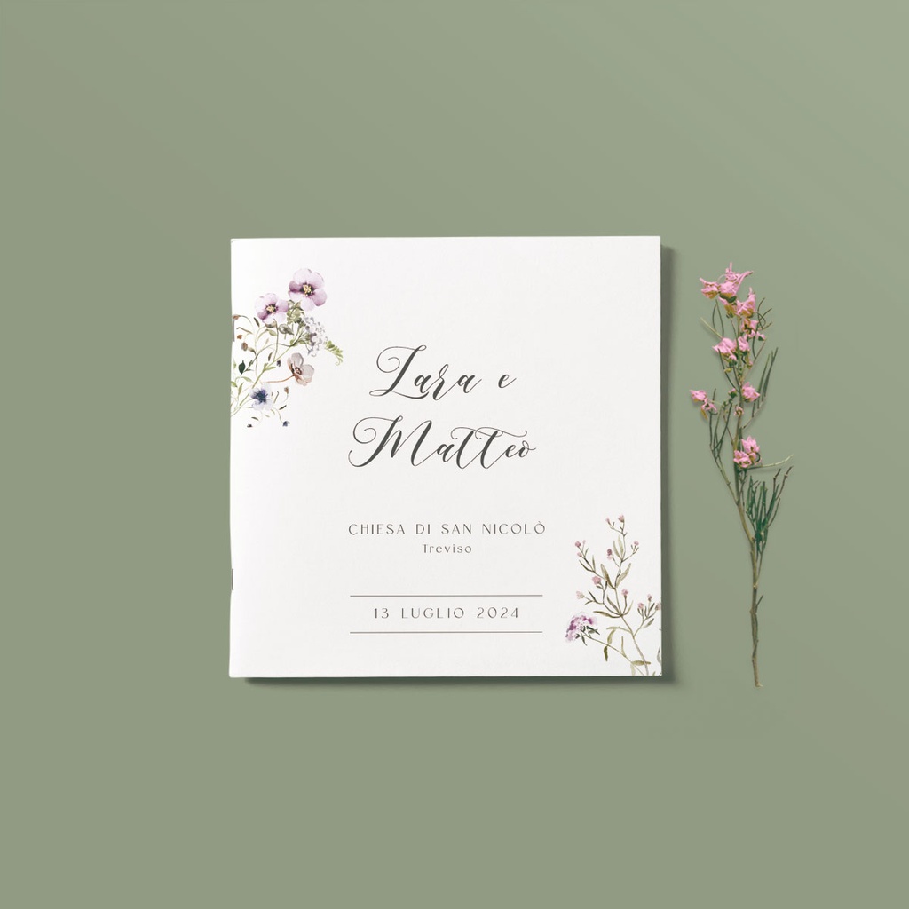 Libretto Cerimonia - Note di Malva Collection (Solo Copertina)