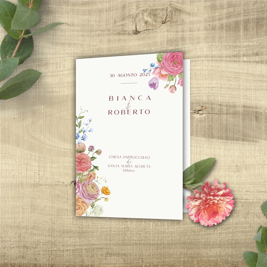 Libretto Cerimonia - Flower Power (Solo Copertina)