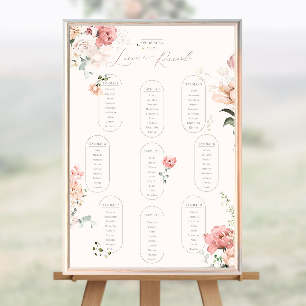 Tableau Marriage Pannello con cornice - Mon Jardin