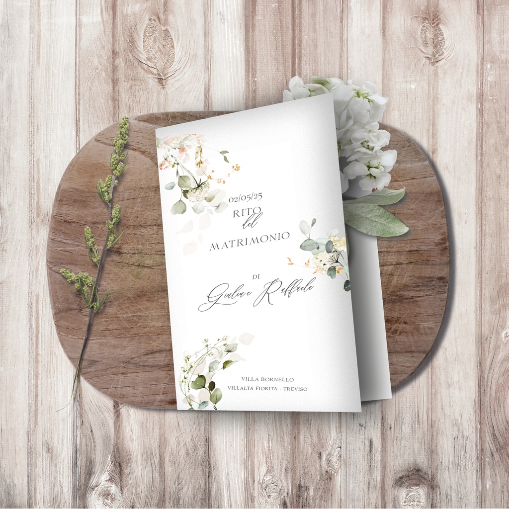Libretto Cerimonia - The Garden Collection (Solo Copertina)