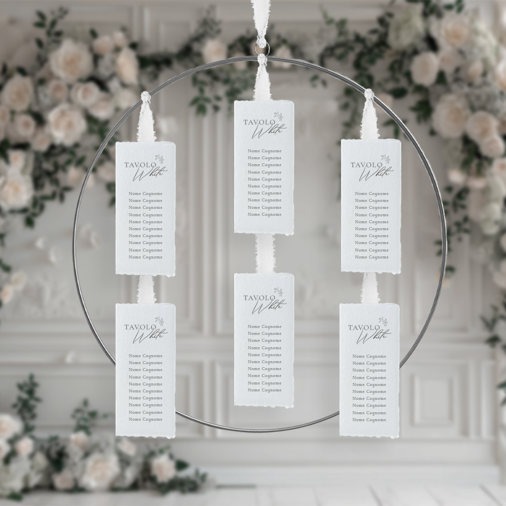 Tableau Marriage Cartellini per composizione - Ultra White Collection (set 1/4)