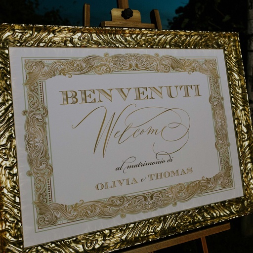 Cartello di Benvenuto - Barocco Italiano