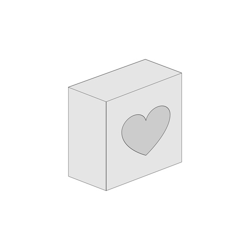 Portaconfetti con intaglio a cuore - personalizzato