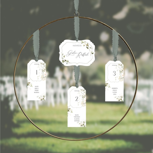 Tableau Marriage cartellini, Set - The Garden