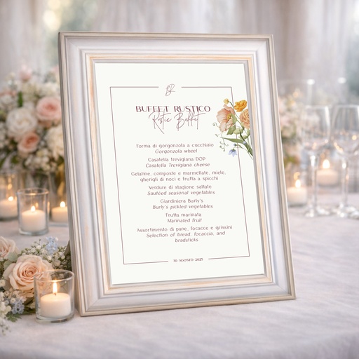 Cartello Buffet, Set - Flower Power