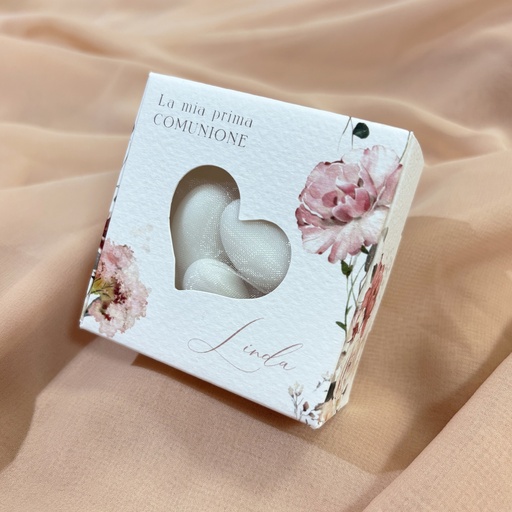 Portaconfetti scatolina con intaglio a cuore - Mon Jardin