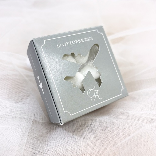 Portaconfetti  - Scatolina con intaglio ad aereo