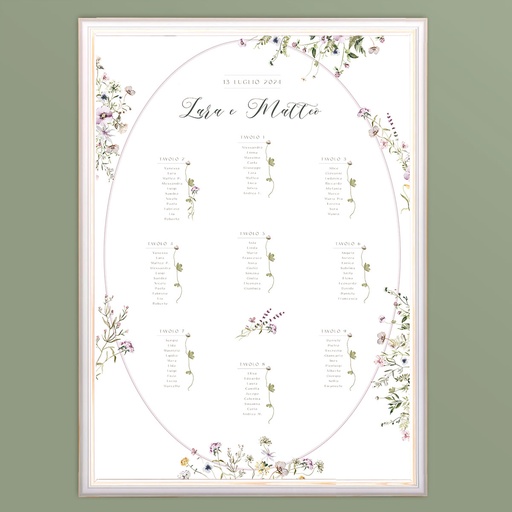  Tableau Marriage Pannello con cornice - Note di Malva Collection
