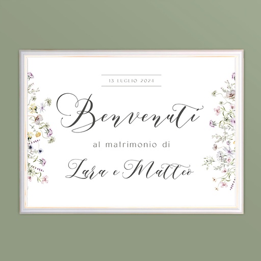 Cartello di Benvenuto - Note di Malva Collection
